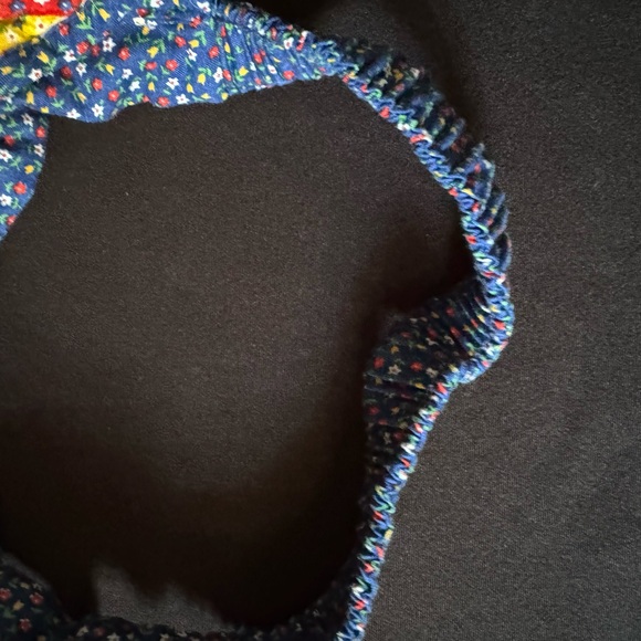 🌷 Vintage Early 80s Nannette Girl's Floral Outfit - Crop Top, Shorts, Visor - Picture 13 of 13